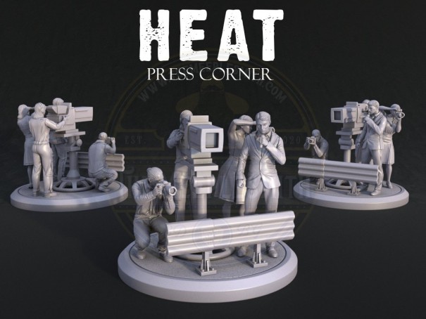 Heat press corner miniature