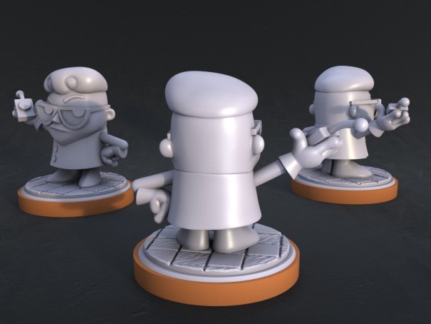 Miniatura de científico loco estilo cartoon