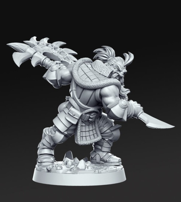 Miniaturas de Graloth el Druida y Grandharr el Berserker