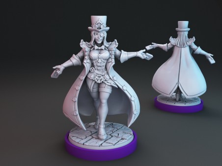 Diotta Greeze, the Steampunk Mage miniature
