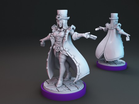 Diotta Greeze, the Steampunk Mage miniature