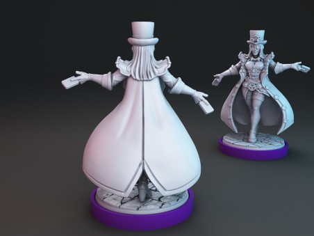 Diotta Greeze, the Steampunk Mage miniature