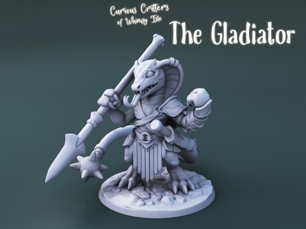 Curious Critters of Whimsy Isle. "The Gladiator" miniature