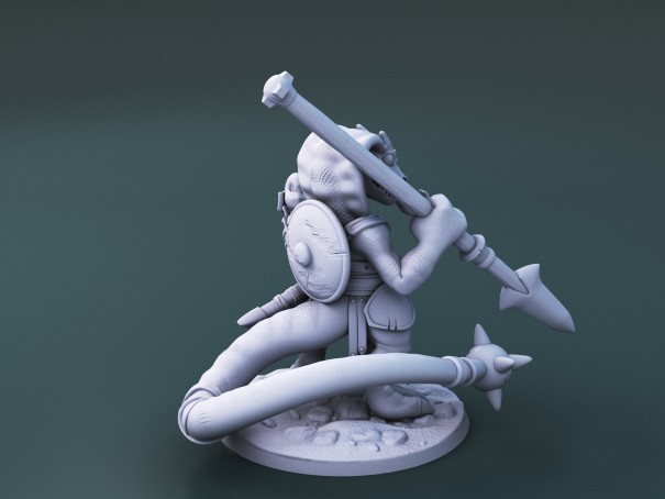 Criaturas Curiosas de Whimsy Isle. Miniatura "El Gladiador"