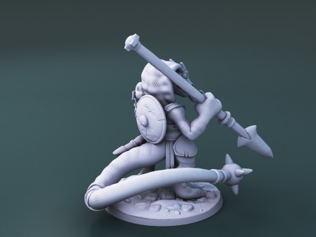 Curious Critters of Whimsy Isle. "The Gladiator" miniature