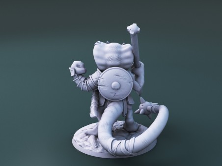 Curious Critters of Whimsy Isle. "The Gladiator" miniature