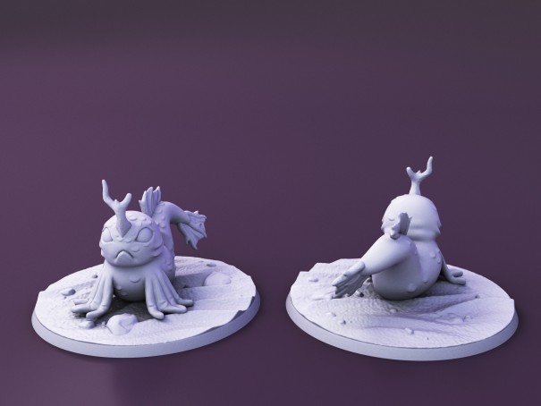 Criaturas Curiosas de Whimsy Isle. Miniatura "Familiar Tideskipper".