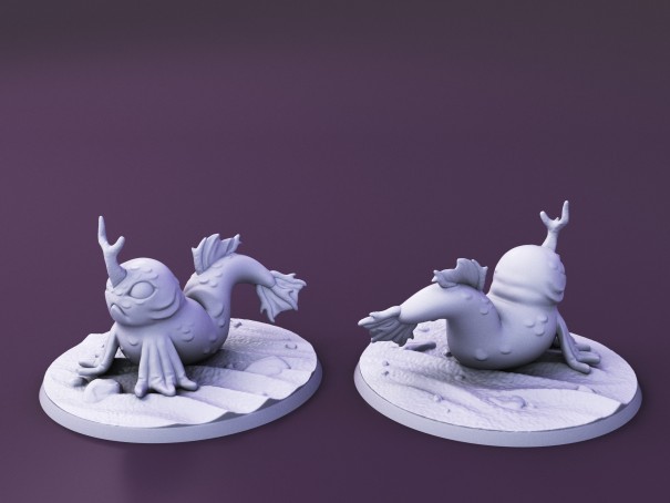 Criaturas Curiosas de Whimsy Isle. Miniatura "Familiar Tideskipper".