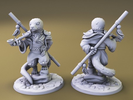Curious Critters of Whimsy Isle. "The Monk" miniature