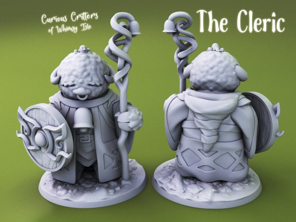 Curious Critters of Whimsy Isle. "The Cleric" miniature