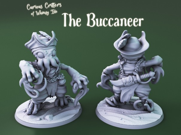 Curious Critters of Whimsy Isle. "The Buccaneer" miniature