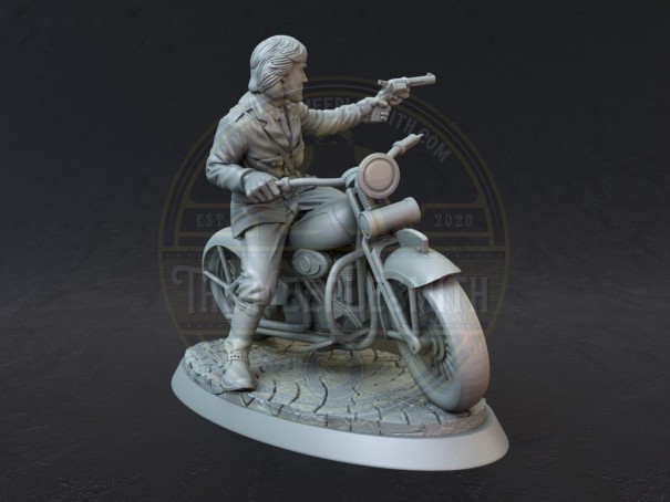 Miniatura de Chuck en bicicleta