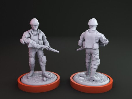 Unmatched sidekick InGen Workers miniature for Muldoon Jurassic Park -InGen Vs Raptors (pack of 3 units)