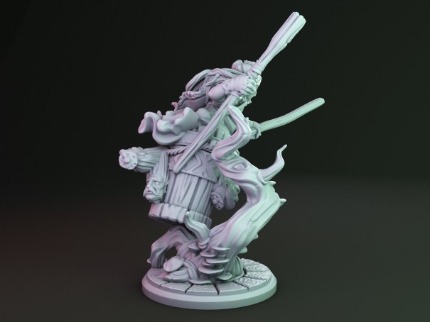 Flying Baba Yaga miniature