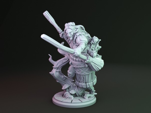 Flying Baba Yaga miniature