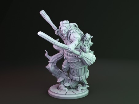 Flying Baba Yaga miniature