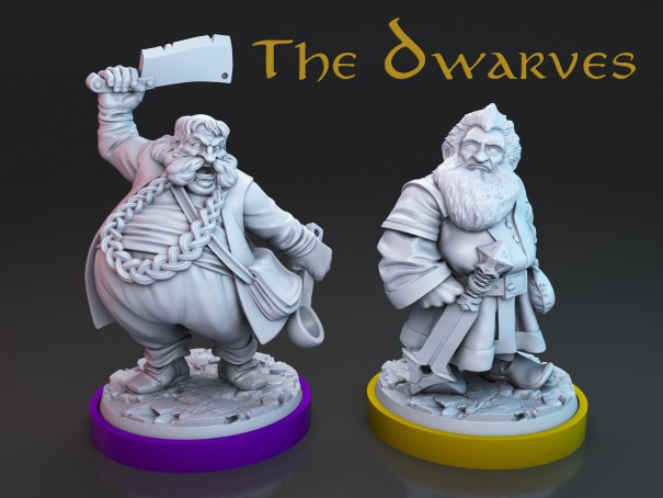 The Dwarves Against the Shadows miniatures