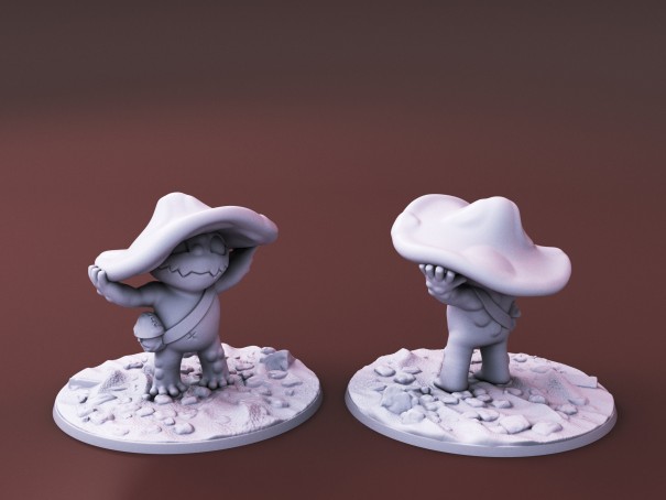 Criaturas Curiosas de Whimsy Isle. Miniatura "El Familiar Hongo"