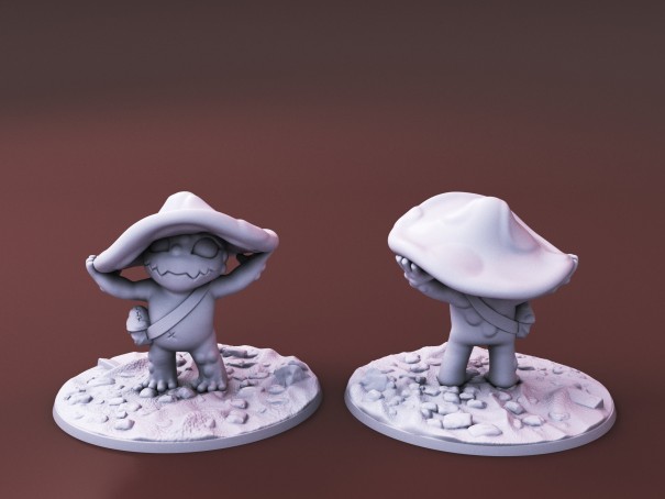 Criaturas Curiosas de Whimsy Isle. Miniatura "El Familiar Hongo"