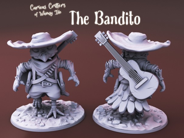 Curious Critters of Whimsy Isle. "The Bandito" miniature
