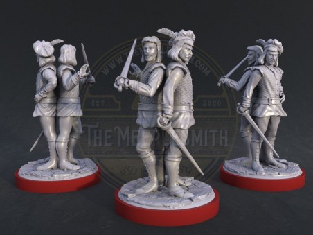 Pack of sidekicks miniatures for Unmatched Slings and Arrows