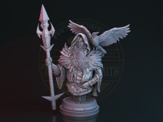 Busto de Gimnir el Señor de los Cuervos
