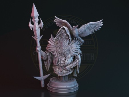 Busto de Gimnir el Señor de los Cuervos