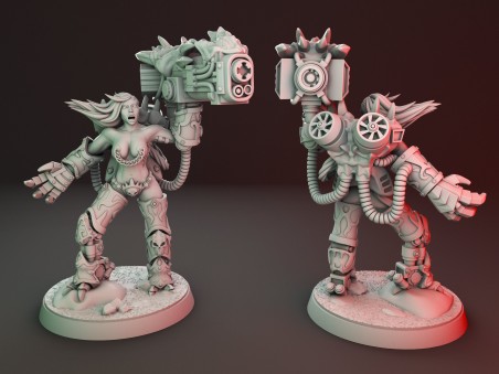 Girls with big guns miniatures (Pack of 2 minis)