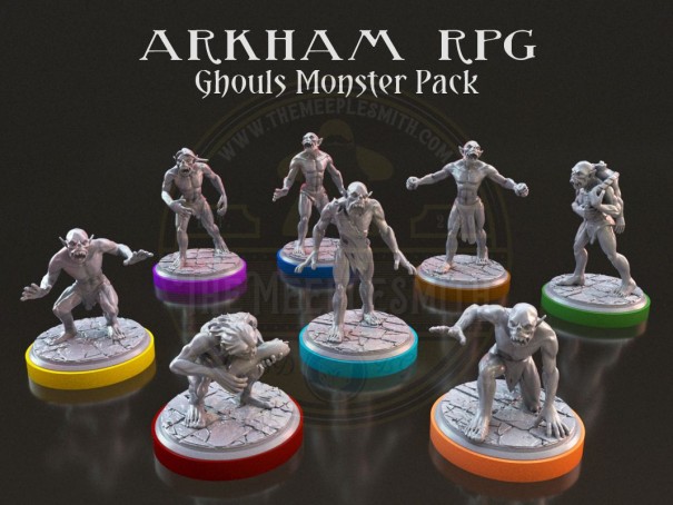 Arkham RPG Compatible monster pack: 8x Ghouls