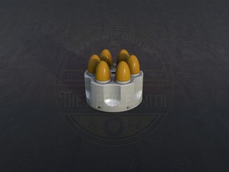 Revolver-Style Ammunition Counter with Bullets