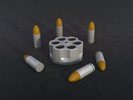 Revolver-Style Ammunition Counter with Bullets