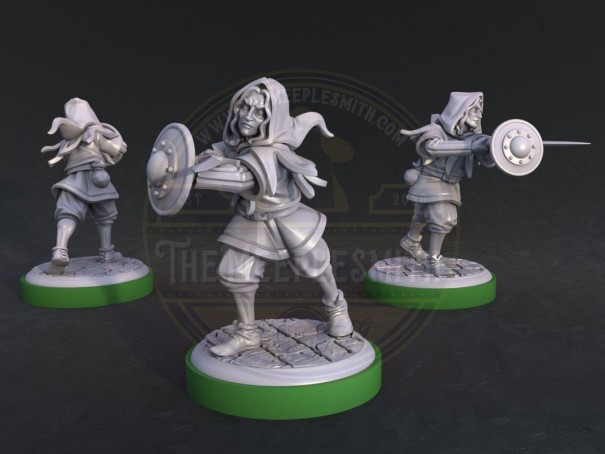Miniaturas Aliados de Unmatched: Forajidos para Robin Hood vs Bigfoot V2 (pack de 4 unidades)
