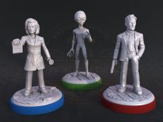 copy of Classic heroes - Sonix, Worm and Megaboy miniatures for tabletop and boardgames