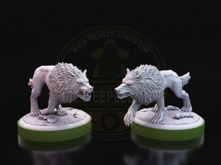 Unmatched sidekick Wolves miniature for Ancient Leshen (Pack of 2)