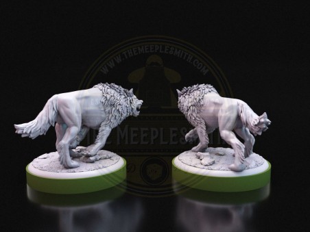 Unmatched sidekick Wolves miniature for Ancient Leshen (Pack of 2)