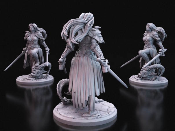Miniatura de la mujer fantástica "Boadicea"