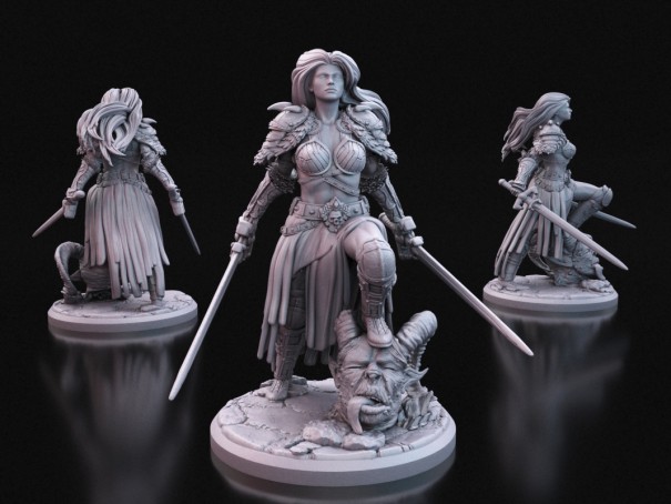 Fantasy Woman "Baudicea" miniature