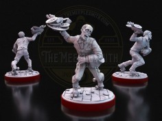 Camarero Zombi sobre Patines