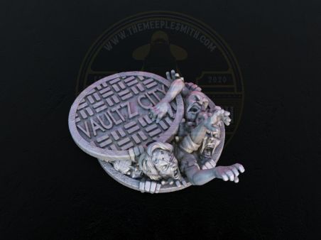 Sewer Hatch with Emerging Zombies