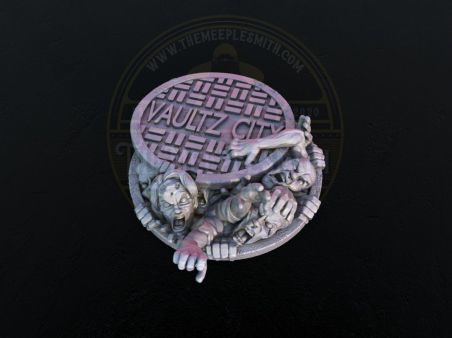 Sewer Hatch with Emerging Zombies