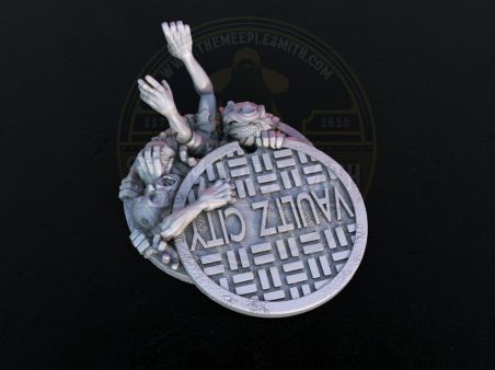 Sewer Hatch with Emerging Zombies