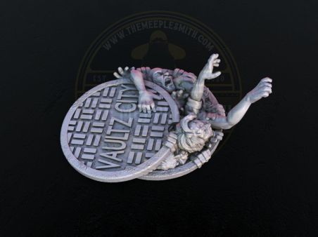 Sewer Hatch with Emerging Zombies