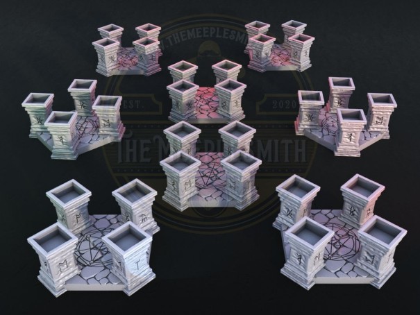 Juego de 8 Wayshrines impresos en 3D - Compatibles con Clank!