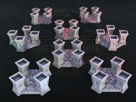 Set of 8 3D-Printed Wayshrines  -  Compatible with Clank!