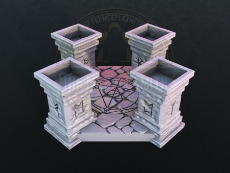 Set of 8 3D-Printed Wayshrines  -  Compatible with Clank!