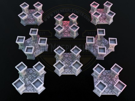 Set of 8 3D-Printed Wayshrines  -  Compatible with Clank!