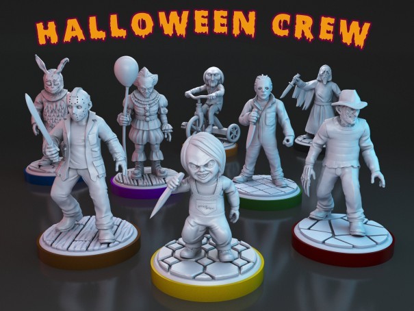 Halloween Monsters Crew miniatures