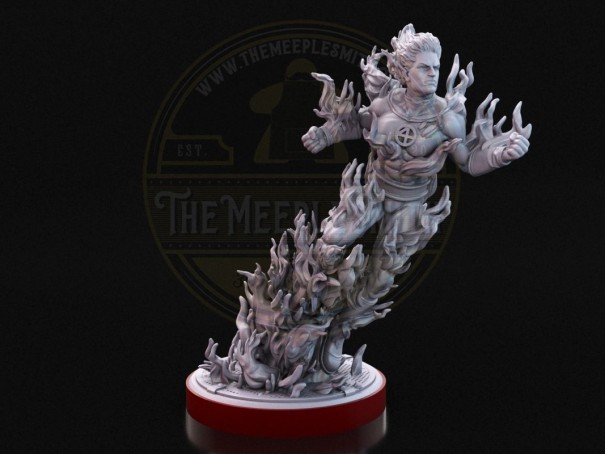 Héroe Llameante - Miniatura Inspirada en la Antorcha Humana