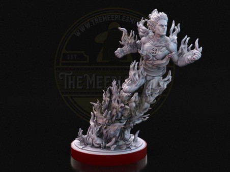Héroe Llameante - Miniatura Inspirada en la Antorcha Humana