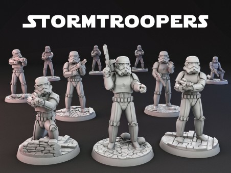 Stormtroopers miniatures for Tabletop, boardgames, dioramas, paint and display...
